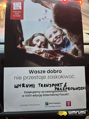 Pomagaliśmy przy Szlachetnej Paczce. Jesteśmy Laureatami! - WMRumi Transport & przeprowadzki